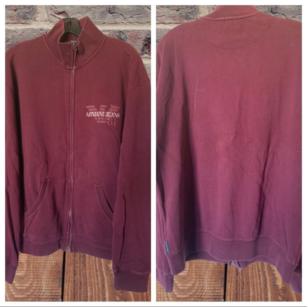 ARMANI JEANS zip-up sweater size XXL
